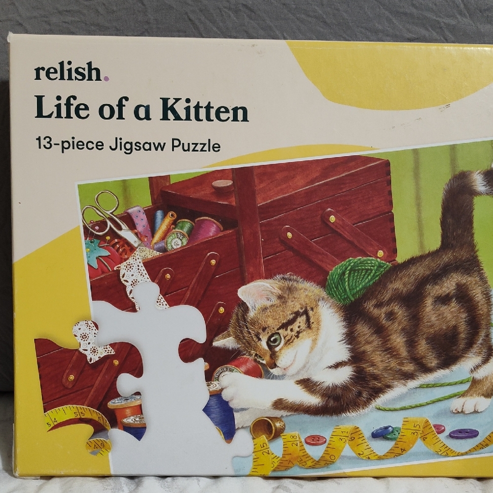 Relish "Life of a Kitten" Senior Jigsaw Puzzle, 13 Large Pieces